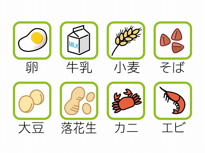 卵？牛乳？このような食べ物が食物アレルギーを起こしやすい