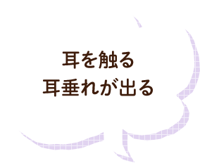 耳を触る耳垂れが出る